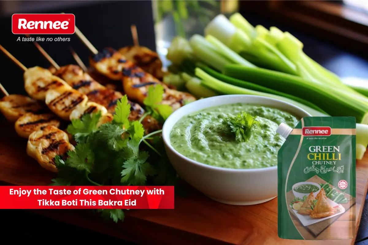 Enjoy the Taste of Green Chutney with Tikka Boti This Bakra Eid  – Only with Rennee Foods!