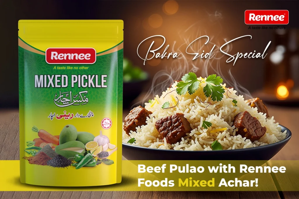Beef Pulao with mixed achar_Rennee Foods