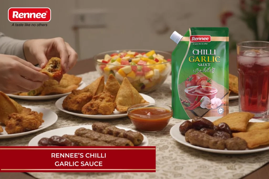 Chili Garlic Sauce spicy condiment for dipping By Rennee Foods