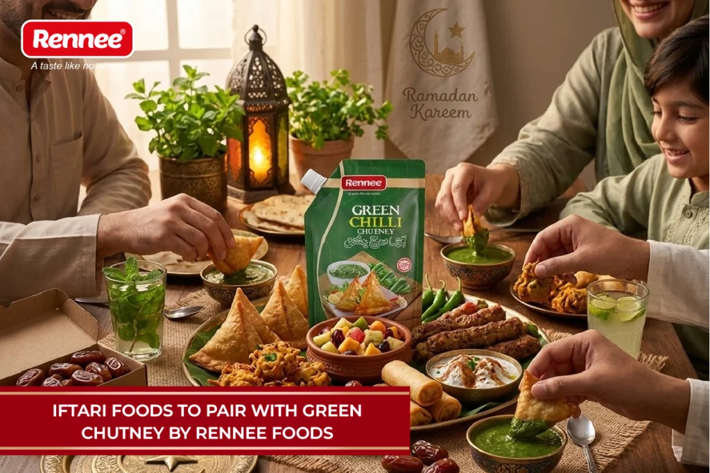 Iftari Foods To Pair With Green Chutney By Rennee Foods