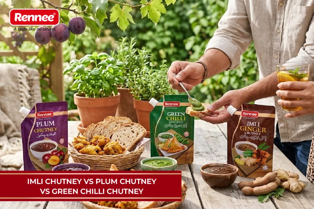 Imli Chutney vs Plum Chutney vs Green Chilli Chutney By Rennee Foods