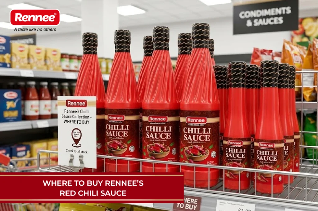 Where to buy Rennee’s Red Chili Sauce for restaurants, retail, and wholesale supply.