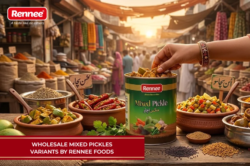 Wholesale mixed pickles variants by Rennee Foods in Pakistan